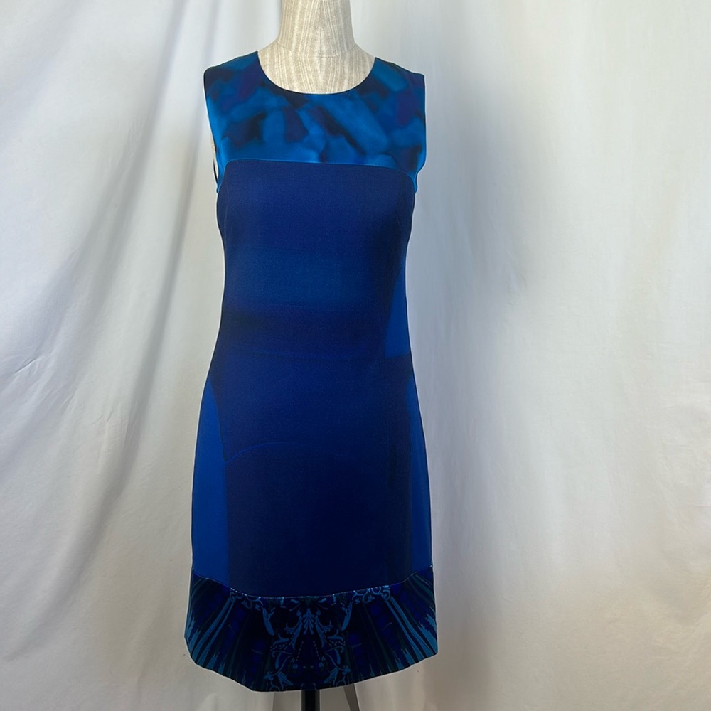 Elie Tahari blue sheath dress size US 2